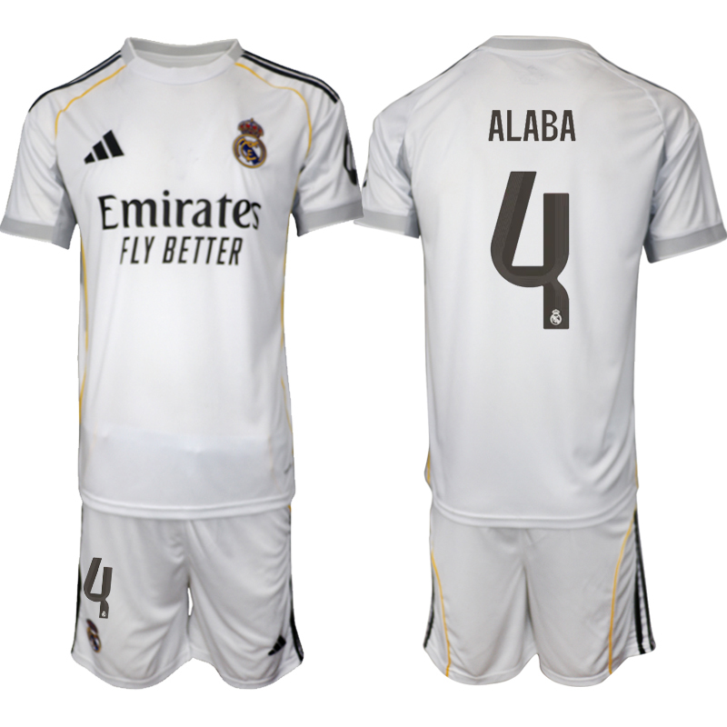 Men 2025-2026 Club Real Madrid home white #4 Soccer Jersey 01